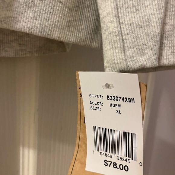 Democracy Gray Sweatshirt with Pearl and Rhinestone  Embellishments - Picture 2 of 5